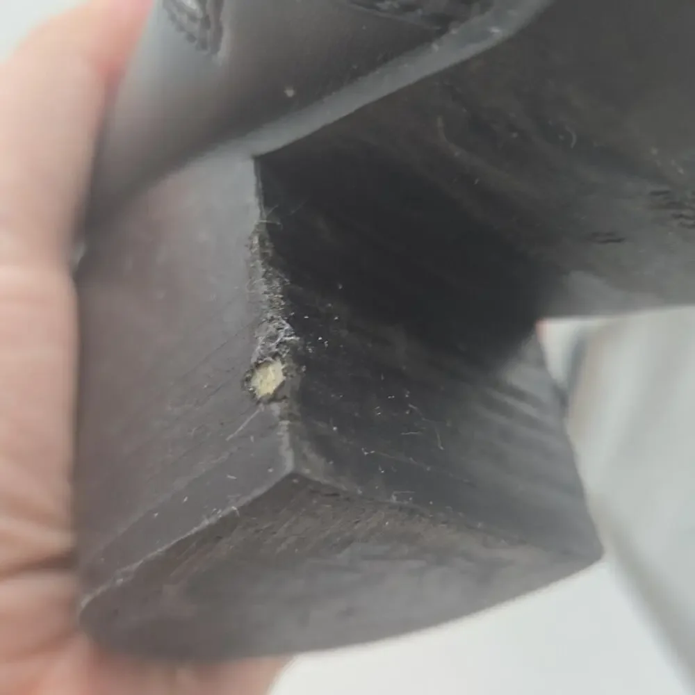 Coach Pia Studded Western Booties Sz 8 Black Leather Harness Booties Biker Rock - Picture 8 of 9